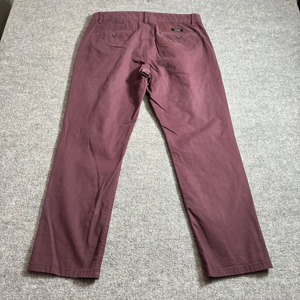 Banana Republic Fulton Chino Mens‎ 34x30 Burgundy Slim Stretch Pants